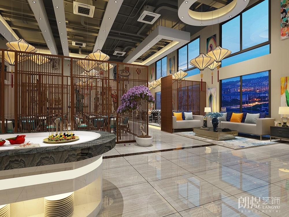 大堂就餐區(qū)效果圖