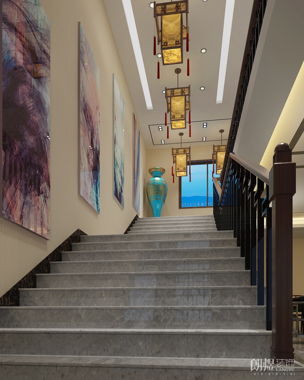 火鍋樓梯間效果圖