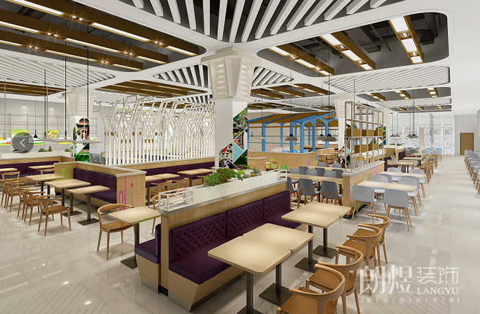 高新西區(qū)華為廠房員工食堂改造效果圖
