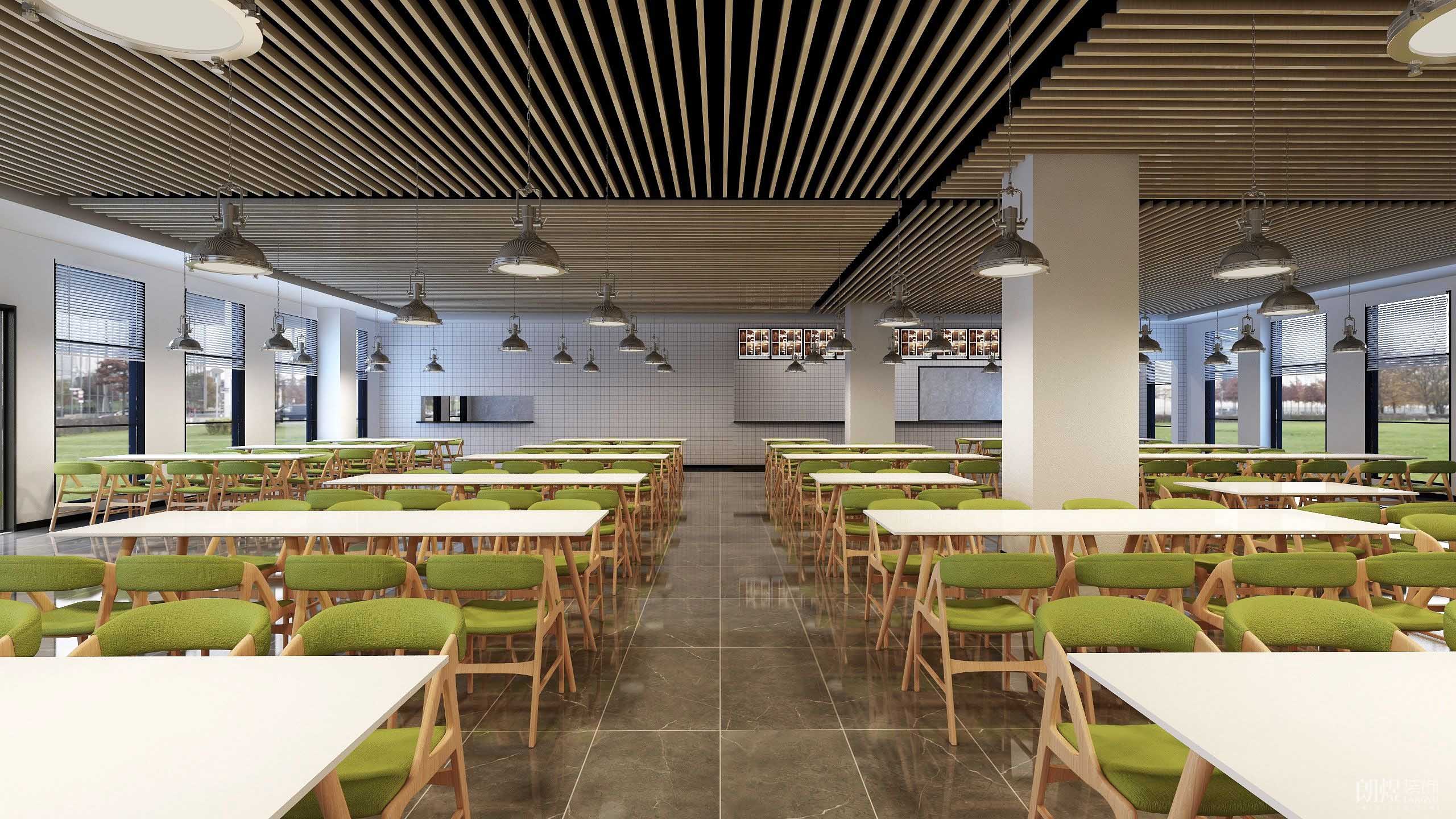 成都匯錦水務(wù)新廠房員工食堂裝修設(shè)計(jì)效果圖